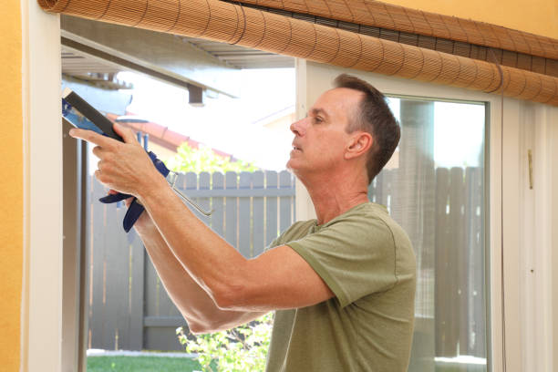 caulking gun man horizontal - home decoration stock pictures, royalty-free photos & images