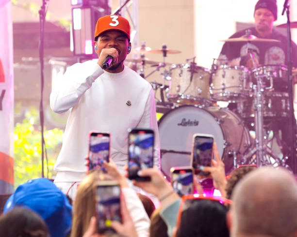 Chance the Rapper is seen performing at the Citi Concert Series for the 'Today' show on June 15, 2023 in New York City.