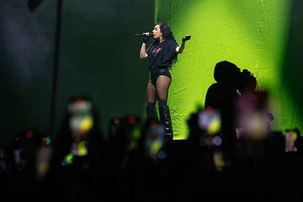 Charli XCX performs, on the third day of Festival Pal Norte 2025 at Parque Fundidora on April 6, 2025 in Monterrey, Mexico.