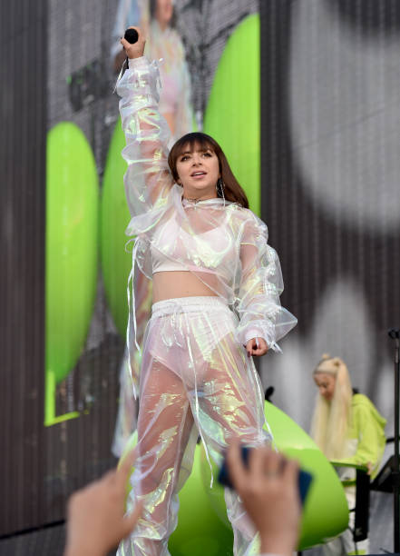 Charli XCX performs onstage during the Taylor Swift reputation Stadium Tour at the Rose Bowl on May 18, 2018 in Pasadena, California.