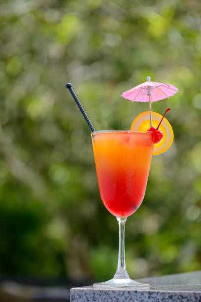 cherry lemonade drink - garden decoration stock pictures, royalty-free photos & images