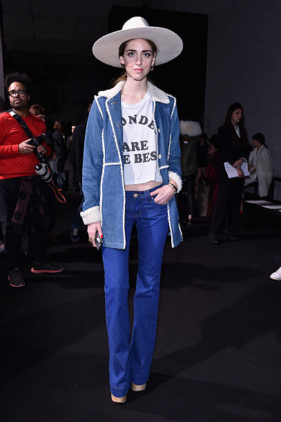 Chiara Ferragni attends the Costume National show during the Milan Fashion Week Autumn/Winter 2015 on February 26, 2015 in Milan, Italy.