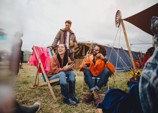 chilling at the festival - concert stock pictures, royalty-free photos & images