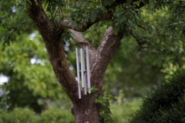chimes - garden decoration stock pictures, royalty-free photos & images