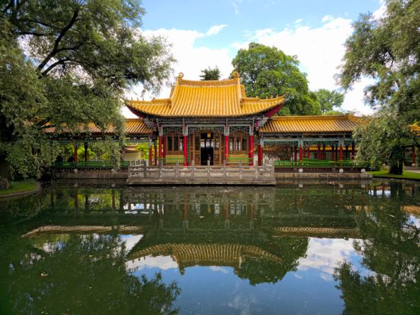chinese garden zurich - garden decoration stock pictures, royalty-free photos & images