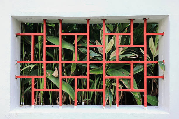 chinese style window - garden decoration stock pictures, royalty-free photos & images