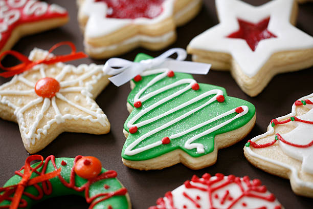 christmas cookies - food stock pictures, royalty-free photos & images