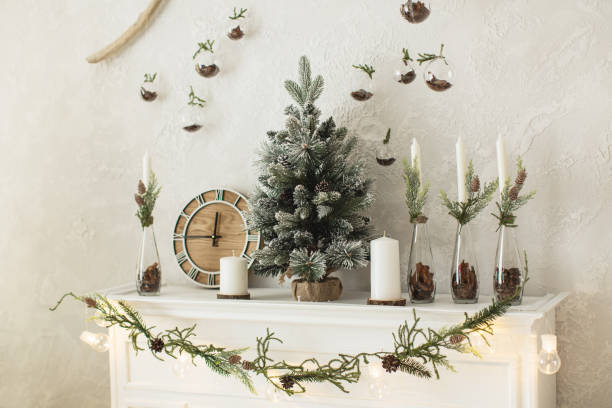 christmas decoration. new year background - home decoration stock pictures, royalty-free photos & images