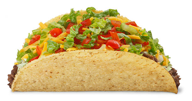 classic taco - junk food stock pictures, royalty-free photos & images