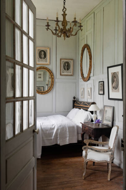 classic villa in normandy, france - home decoration stock pictures, royalty-free photos & images