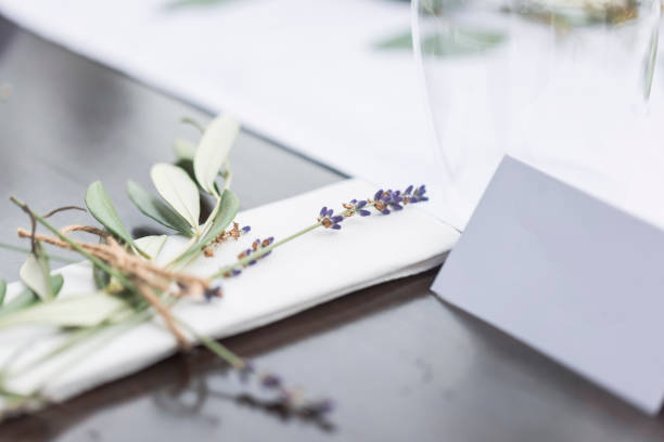 close-up of wedding table decorations. decoration service. garden party, summer festival, wedding. catering. - garden decoration stock pictures, royalty-free photos & images