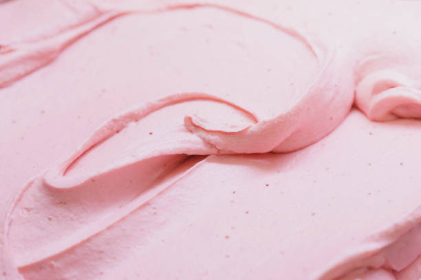 close up creamy pink ice cream - food stockfoto's en -beelden