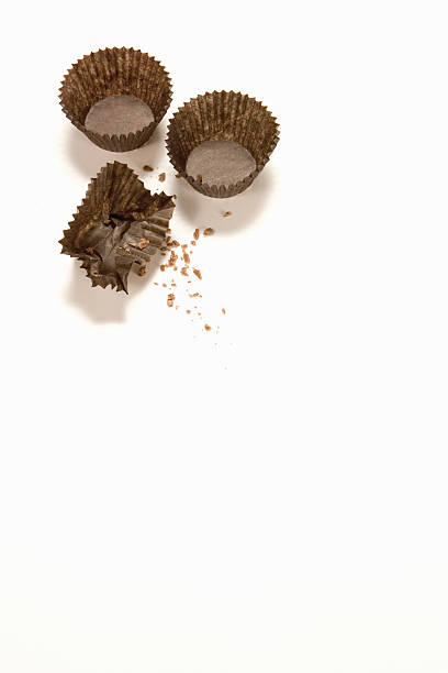 close up of empty candy wrappers - junk food stock pictures, royalty-free photos & images