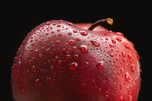 close up of fresh red apple - food stock pictures, royalty-free photos & images