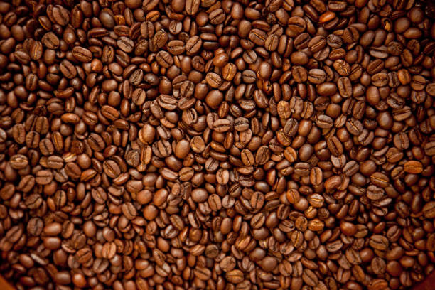 coffee beans background - coffee stockfoto's en -beelden