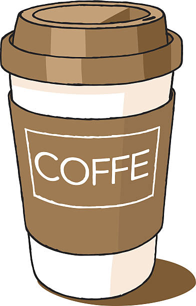 coffee cup, take away - junk food stock illustrations