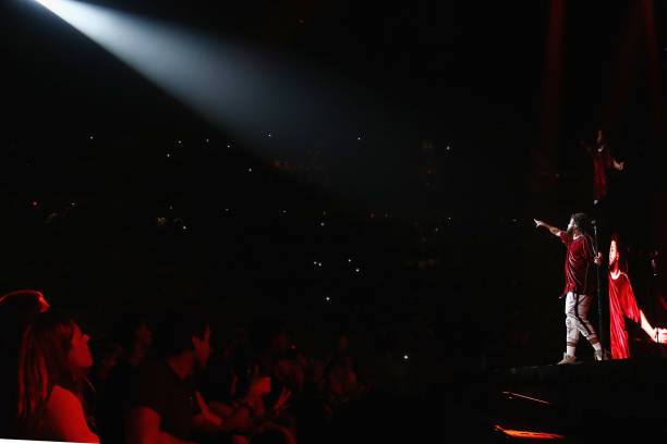 Cole performs on stage for his "KOD" Tour Opener at American Airlines Arena on August 9, 2018 in Miami, Florida.