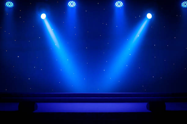 colorful bright stage lights in a concert - concert stock pictures, royalty-free photos & images