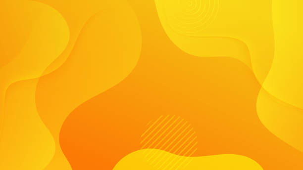 colorful orange and yellow gradient waves background. modern futuristic gradient orange abstrac fluid shape background. summer orange gradient waves wallpaper. - food stock illustrations