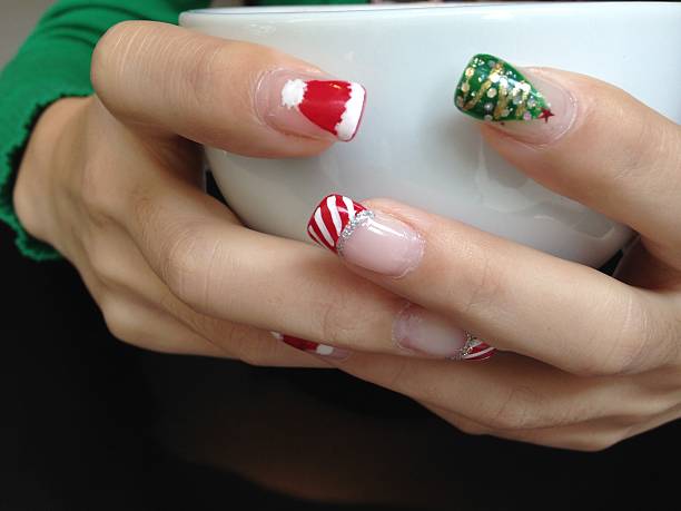 colourful nails - nails art stock pictures, royalty-free photos & images