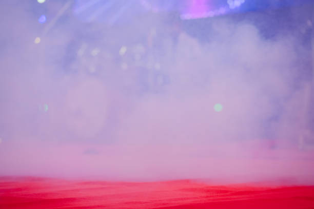 concert stage with smoke background - concert stock pictures, royalty-free photos & images