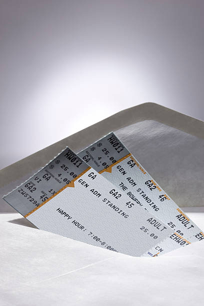concert tickets in envelope - concert stock pictures, royalty-free photos & images
