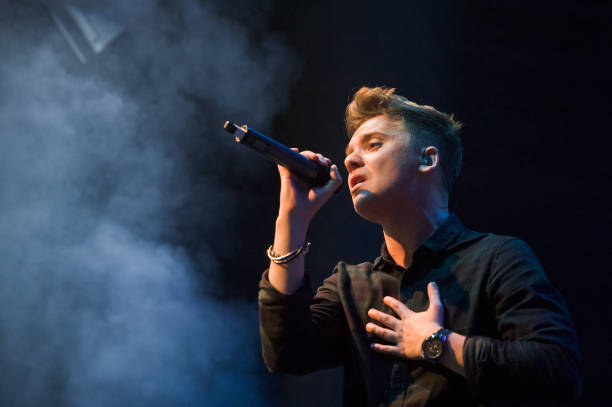 Conor Maynard performs for the Pre Brit Awards 2014 Celebration Concert at Brooklyn Bowl on February 18, 2014 in London, United Kingdom.