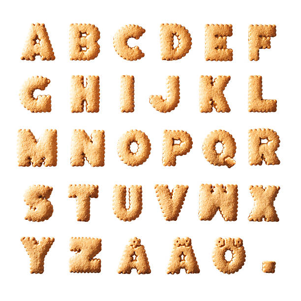 cookie aphabet - food stock pictures, royalty-free photos & images