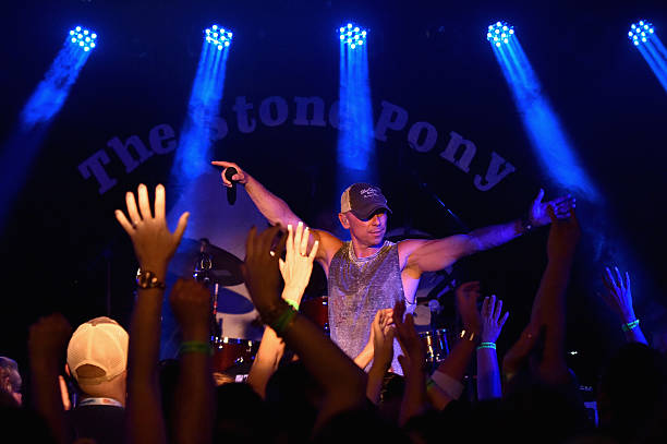 Country Superstar Kenny Chesney performs a private concert to celebrate the launch of his "No Shoes Raido" on SiriusXM at The Stone Pony on May 12,...