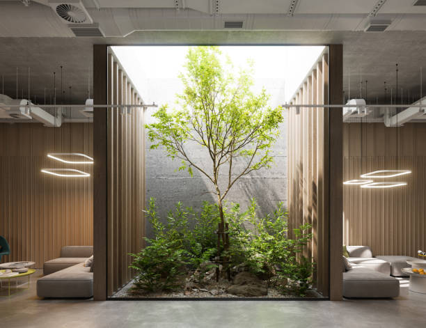 creative office lobby in 3d - home decoration stock pictures, royalty-free photos & images