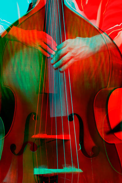 cropped shot of man playing contrabass - concert stock pictures, royalty-free photos & images