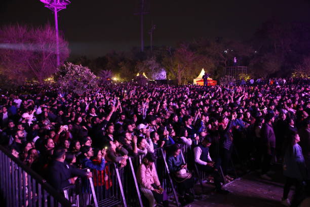 Crowds enjoy the performance of Singer-music composer Vishal Mishra during his Pehle Bhi Main India Tour, curated by Fever Live the live...