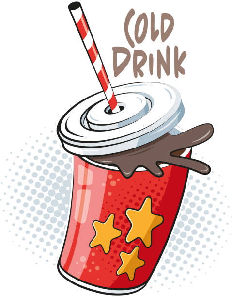 cup soda - junk food stock illustrations