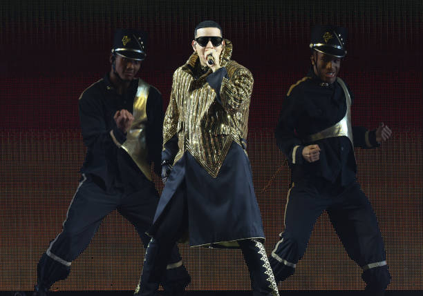 Daddy Yankee performs during his La Ultima Vuelta LEGENDADDY Farewell Tour at FTX Arena on December 22, 2022 in Miami, Florida.