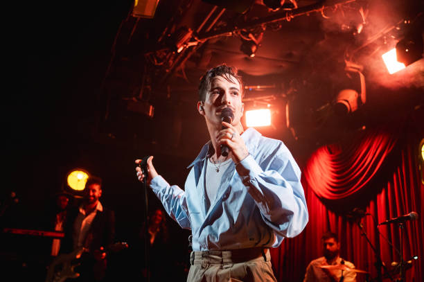 Damiano David performs on stage at Le Poisson Rouge on October 28, 2024 in New York City.