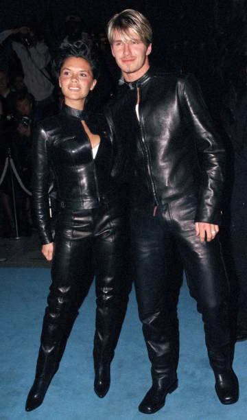 David & Victoria Beckham Attend The 'Versace Club' Gala Party In London.