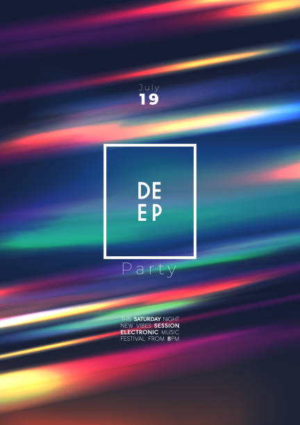 deep party poster design - concert stock illustrations