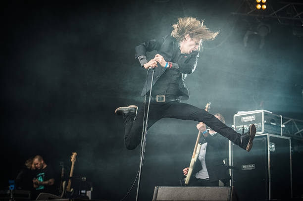 Dennis Lyxzen from Refused performs at Eurockeennes Music Festival on July 1, 2012 in Belfort, France.