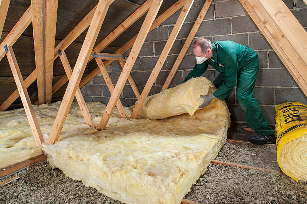 diy loft insulation by homeowner. - home decoration stock pictures, royalty-free photos & images