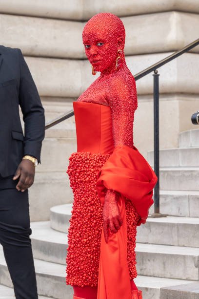 Doja Cat attends the Schiaparelli Haute Couture Spring Summer 2023 show as part of Paris Fashion Week on January 23, 2023 in Paris, France.
