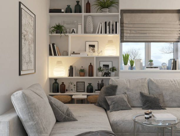 domestic living room - home decoration stock pictures, royalty-free photos & images
