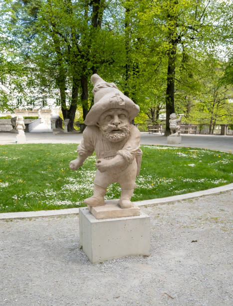 dwarf garden, mirabell gardens - garden decoration stock pictures, royalty-free photos & images