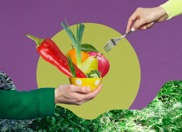 eating bowl of vegetables - food stock pictures, royalty-free photos & images