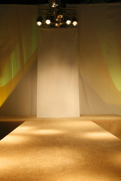 empty catwalk before the fashion show - fashion stock pictures, royalty-free photos & images