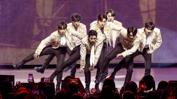 Enhypen perform at Radio City Music Hall on October 15, 2022 in New York City.