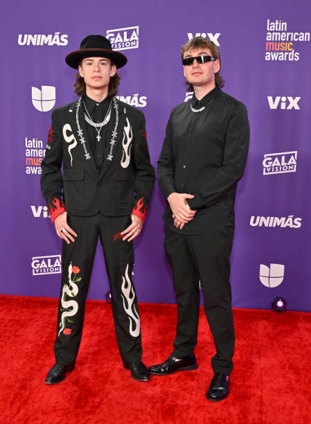 Eugenio Esquivel and Sebastian Esquivel of Los Esquivel attend the 2024 Latin American Music Awards at MGM Grand Garden Arena on April 25, 2024 in...