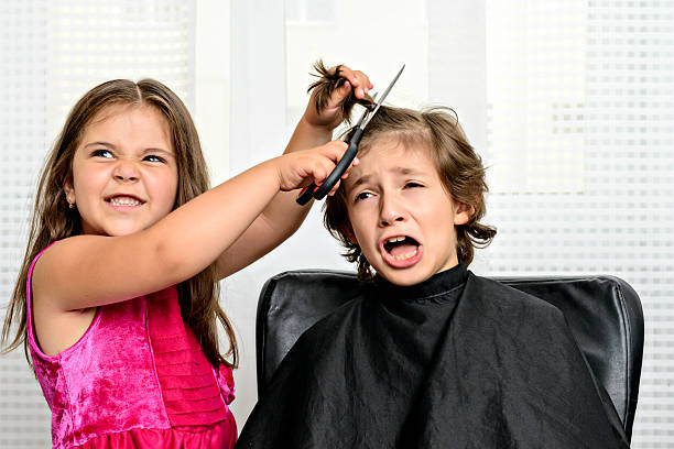evil haircut - hairstyle stock pictures, royalty-free photos & images