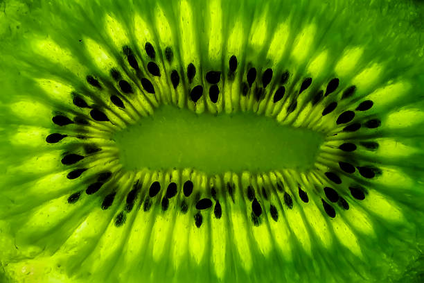 extreme close-up of a kiwi fruit - food stock pictures, royalty-free photos & images