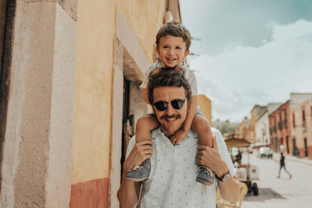 family travelling in mexico - travel stock pictures, royalty-free photos & images