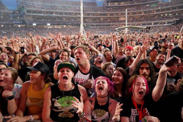 Fans attend as Green Day kicks off their Saviors North America Stadium Tour at Nationals Park on July 29, 2024 in Washington, DC.